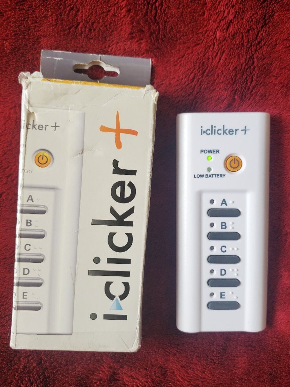 iClicker+ Student Remote Gently Used Box Intact RLR15 FCC ID: T24-RLR15